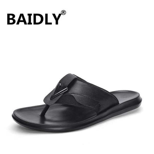 slippers leather flip-flops men summer sandals fashion casual indoor outdoor beach zapatos de hombre, Black
slippers leather flip-flops men summer sandals fashion casual indoor outdoor beach zapatos de hombre, Black