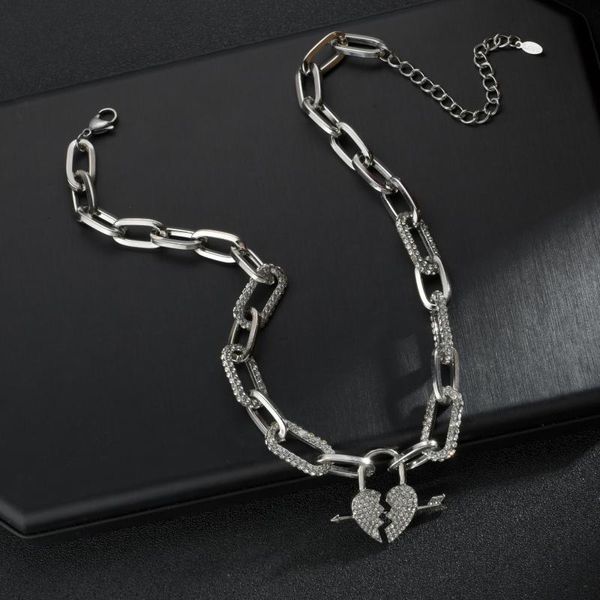 pendant necklaces stainless steel sliver arrow pierced necklace women chain jewelry accessories valentine day girlfriend gift, Silver
pendant necklaces stainless steel sliver arrow pierced necklace women chain jewelry accessories valentine day girlfriend gift, Silver