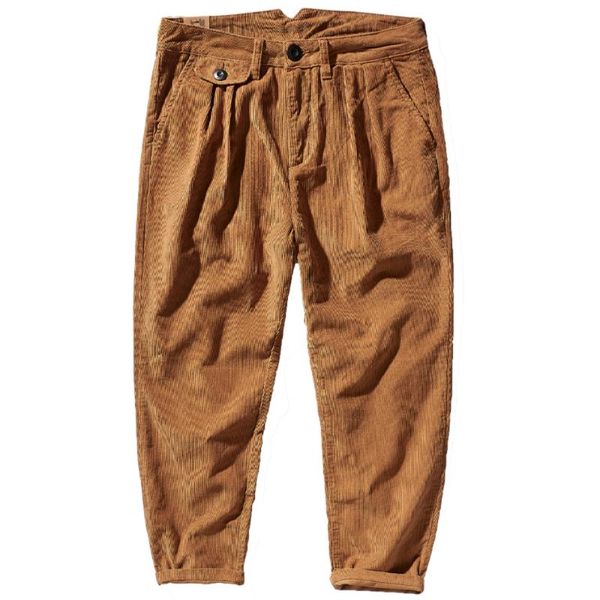 men's pants autumn and winter men 's corduroy casual loose straight trousers vertical japanese-style retro overalls, Black
men's pants autumn and winter men 's corduroy casual loose straight trousers vertical japanese-style retro overalls, Black