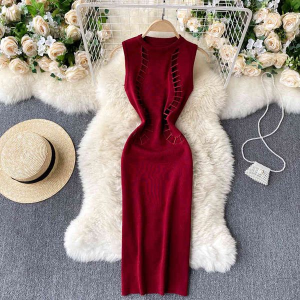 singreiny hollow knitted dress women sleeveless o neck elastic slim pencil dresses summer design bodycon sweater dress 210419, Black;gray
singreiny hollow knitted dress women sleeveless o neck elastic slim pencil dresses summer design bodycon sweater dress 210419, Black;gray
