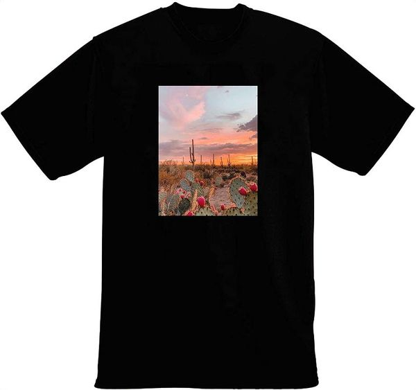 men's t-shirts wild west cactus t-shirt, White;black 
men's t-shirts wild west cactus t-shirt, White;black