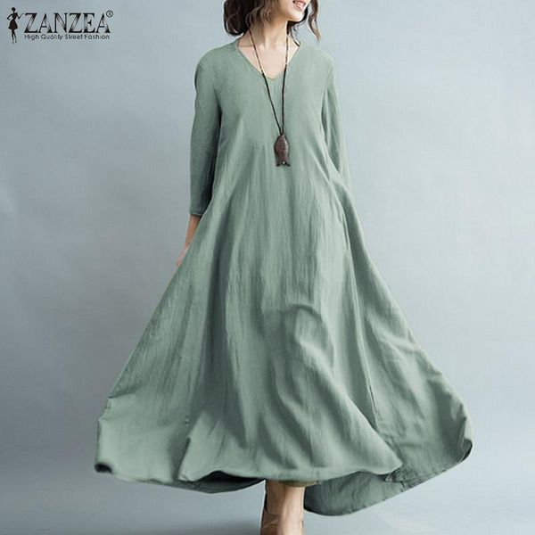 casual dresses 5xl long maxi dress for women zanzea 2021 ladies elegant vestidos spring female solid sundress sleeve robe oversize, Black;gray
casual dresses 5xl long maxi dress for women zanzea 2021 ladies elegant vestidos spring female solid sundress sleeve robe oversize, Black;gray