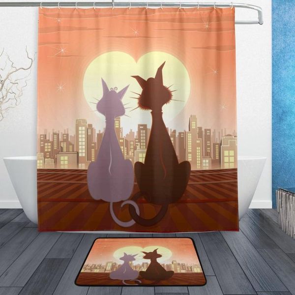 shower curtains romantic love cat cityscape waterproof polyester fabric curtain with hooks doormat bath floor mat bathroom home decor
shower curtains romantic love cat cityscape waterproof polyester fabric curtain with hooks doormat bath floor mat bathroom home decor