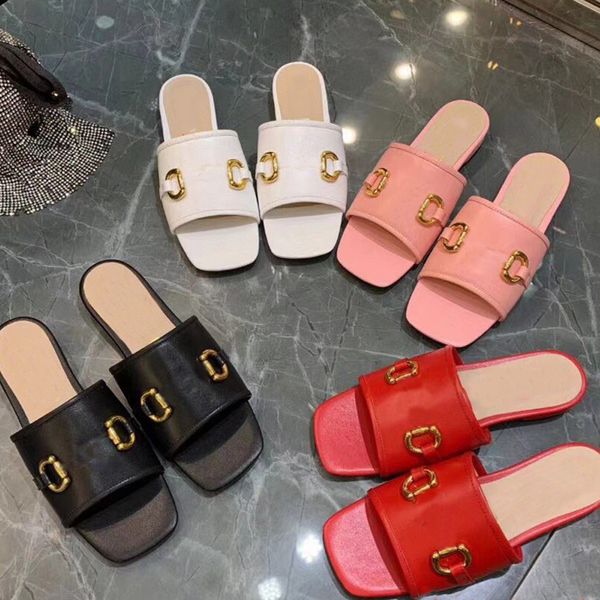 2021 designer leather ladies sandals summer flat slipper fashion metal buckle woman big head slippers, Black
2021 designer leather ladies sandals summer flat slipper fashion metal buckle woman big head slippers, Black
