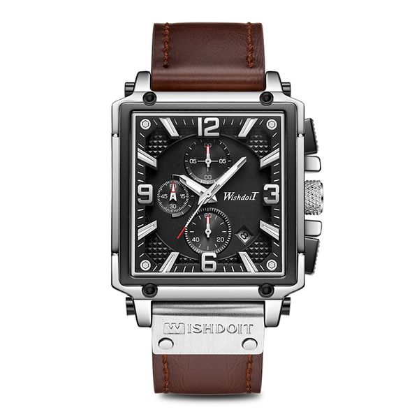 luxury designer scarves fashion waterproof men's watches brand leather square large iron plate sport quartz chronography relogio mascul, Slivery;brown
luxury designer scarves fashion waterproof men's watches brand leather square large iron plate sport quartz chronography relogio mascul, Slivery;brown