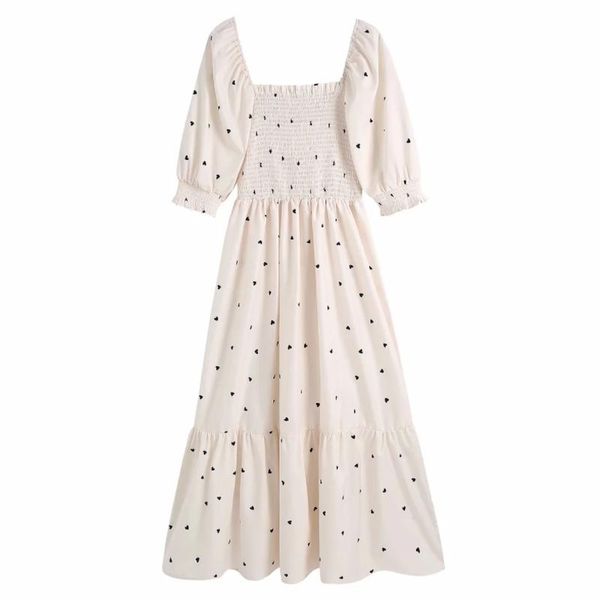 casual dresses summer women hearts printing square collar elastic midi dress female puff sleeve clothes lady slim vestido d7695, Black;gray
casual dresses summer women hearts printing square collar elastic midi dress female puff sleeve clothes lady slim vestido d7695, Black;gray