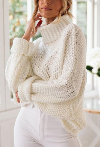 women's sweaters women autumn loose pullover sweater, casual style solid color long sleeve high collar knitwear, White;black
women's sweaters women autumn loose pullover sweater, casual style solid color long sleeve high collar knitwear, White;black