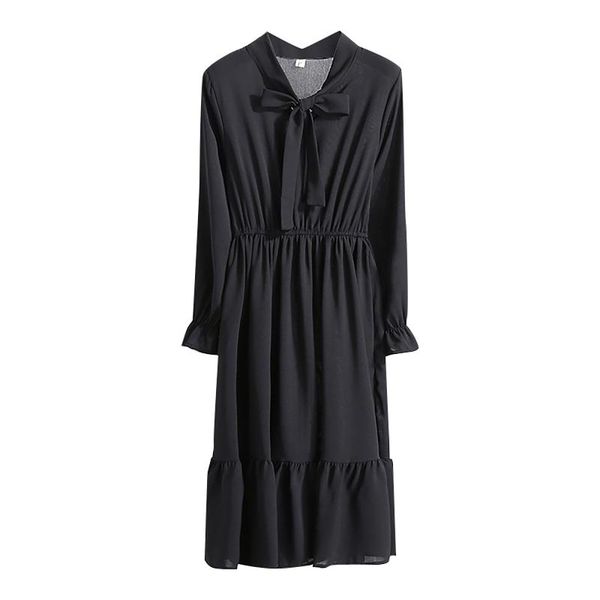 casual dresses bow knot women's clothing bottoming long-sleeved elastic female dress waist mid-length autumn winter retro lady, Black;gray
casual dresses bow knot women's clothing bottoming long-sleeved elastic female dress waist mid-length autumn winter retro lady, Black;gray