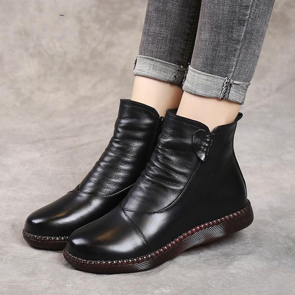 boots 2021 women shoes autumn leather fashion winter ladies flat non-slip thick sole warm woman, Black
boots 2021 women shoes autumn leather fashion winter ladies flat non-slip thick sole warm woman, Black