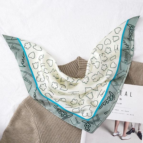 scarves 2021 luxury 100% real silk square scarf women brand cartoon love print neck lady hair headband kerchief foulard, Blue;gray
scarves 2021 luxury 100% real silk square scarf women brand cartoon love print neck lady hair headband kerchief foulard, Blue;gray
