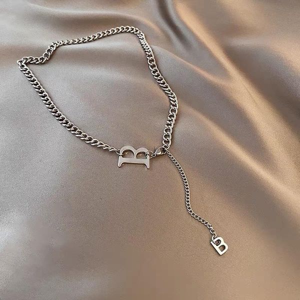 chokers 2021 fashion titanium steel letter b hip hop necklace pendant for women metal clavicle chain fine jewelry, Golden;silver
chokers 2021 fashion titanium steel letter b hip hop necklace pendant for women metal clavicle chain fine jewelry, Golden;silver