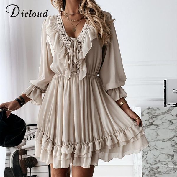 casual dresses dicloud lace women's party dress elegant long sleeve ruffle chiffon white summer v neck ladies wedding clothing 2021, Black;gray
casual dresses dicloud lace women's party dress elegant long sleeve ruffle chiffon white summer v neck ladies wedding clothing 2021, Black;gray
