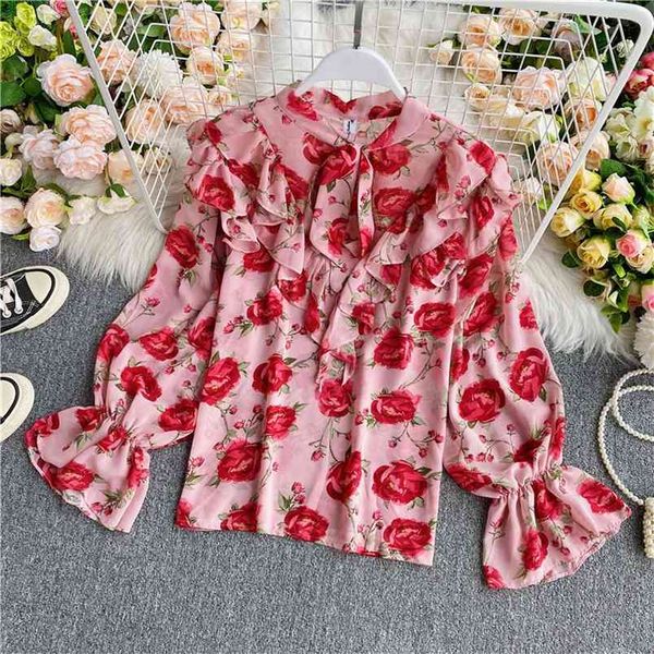 autumn temperament fashion ruffled puff sleeve round neck chiffon shirt women loose rose flower retro blouse uk619 210506, White
autumn temperament fashion ruffled puff sleeve round neck chiffon shirt women loose rose flower retro blouse uk619 210506, White