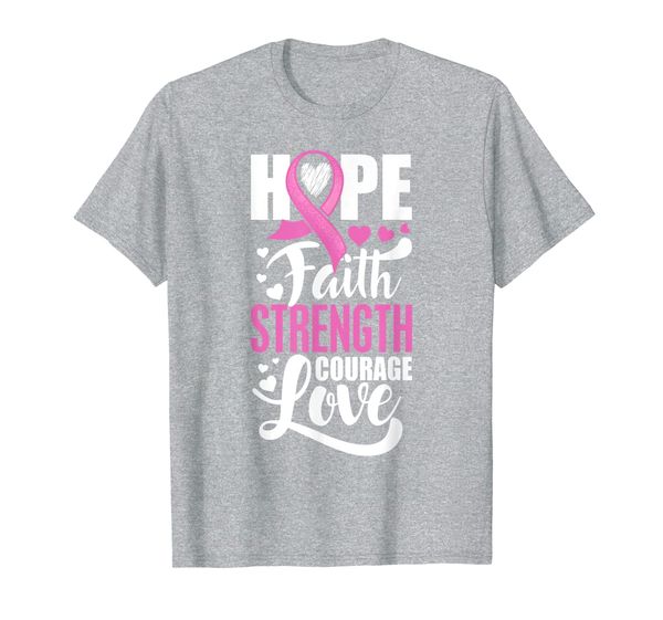 hope faith strength courage love breast cancer awareness t-shirt, White;black
hope faith strength courage love breast cancer awareness t-shirt, White;black