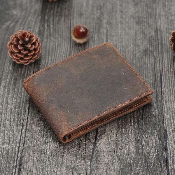 quality man wallet 3 folds 100% genuine leather brown id card slim purse male horse crazy short trifold men's wallets, Red;black
quality man wallet 3 folds 100% genuine leather brown id card slim purse male horse crazy short trifold men's wallets, Red;black