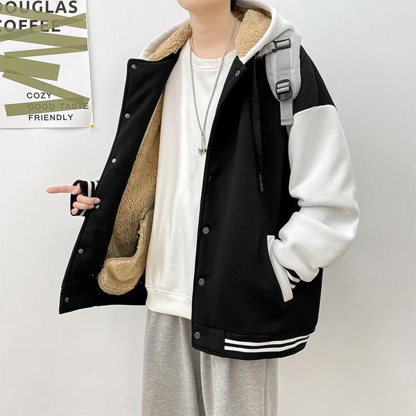 men's hoodies & sweatshirts hoodie fall plush plus velvet thick aautumn and winter ins loose versatile warm clothes, Black
men's hoodies & sweatshirts hoodie fall plush plus velvet thick aautumn and winter ins loose versatile warm clothes, Black