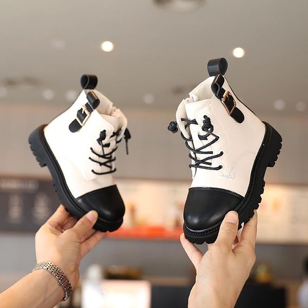 boots winter girls fashion thick cotton kids leather splicing school for boys children unisex, Black;grey
boots winter girls fashion thick cotton kids leather splicing school for boys children unisex, Black;grey