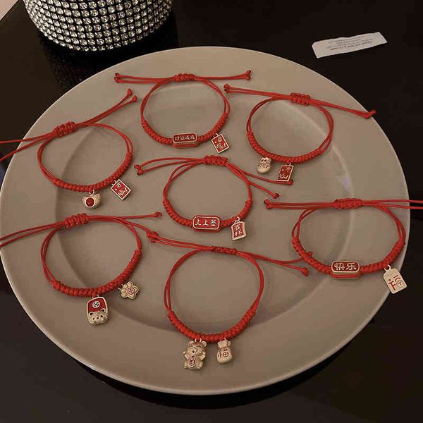 bracelets charm chinese style niche design sense of life in the year tiger red rope bracelet fortune nafu woven hand jewelry, Golden;silver
bracelets charm chinese style niche design sense of life in the year tiger red rope bracelet fortune nafu woven hand jewelry, Golden;silver