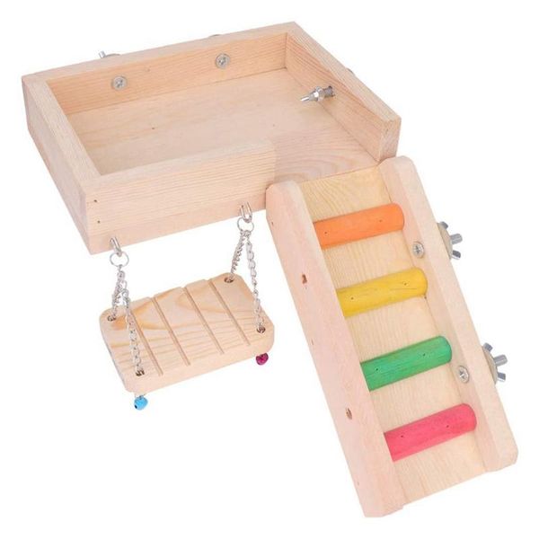 hamster wooden platform swing and ladder set climbing playground small cage funny animal accessories cat beds & furniture
hamster wooden platform swing and ladder set climbing playground small cage funny animal accessories cat beds & furniture