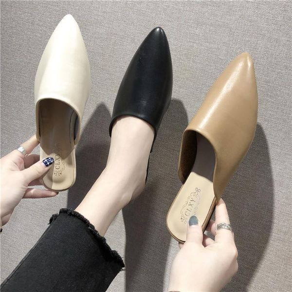 slippers bomkinta summer leather flats lady soild color slip on pointed toe women mules outdoor slipper shoes woman slides, Black
slippers bomkinta summer leather flats lady soild color slip on pointed toe women mules outdoor slipper shoes woman slides, Black