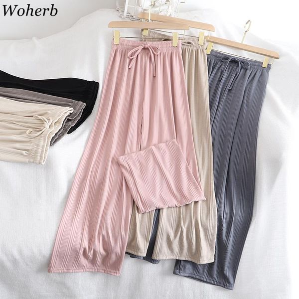 women's pants & capris woherb high waist hip pocket wide leg women lace bud with elastic casual pantalones summer 2021 solid trouser, Black;white
women's pants & capris woherb high waist hip pocket wide leg women lace bud with elastic casual pantalones summer 2021 solid trouser, Black;white