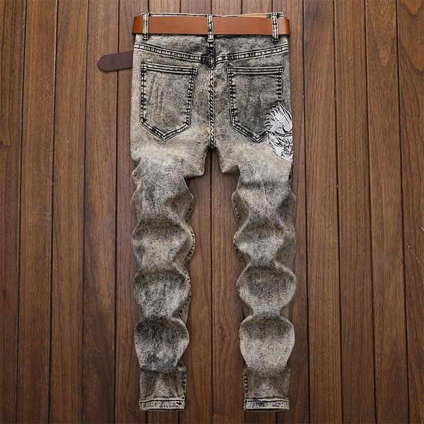 men's jeans vintage men's hole ripped straight thin fit brem-embroidered shredder biker casual pants streetwear retro cowboy denim, Blue
men's jeans vintage men's hole ripped straight thin fit brem-embroidered shredder biker casual pants streetwear retro cowboy denim, Blue