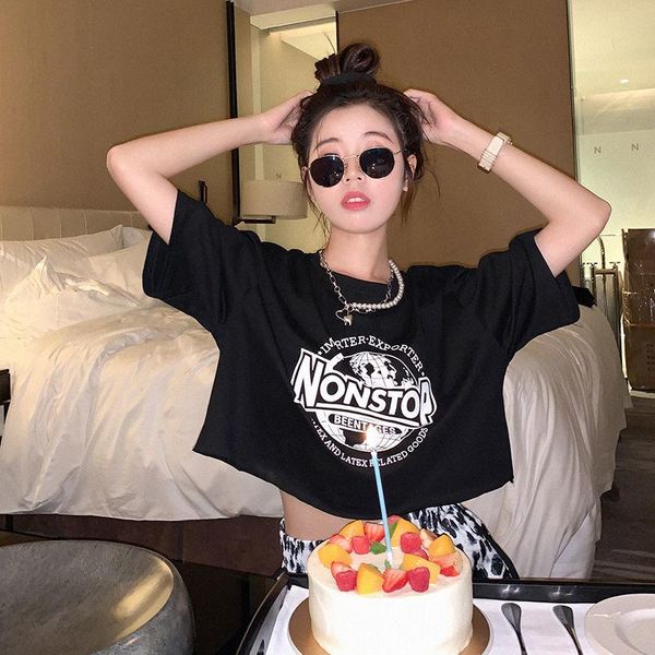 women's t-shirt women 2021 summer thin section korean version loose and print short, White
women's t-shirt women 2021 summer thin section korean version loose and print short, White