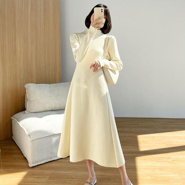 casual dresses 2021 autumn winter elegant long sweaters dress turtleneck female pullovers knitted a-line mid vestidos 370, Black;gray
casual dresses 2021 autumn winter elegant long sweaters dress turtleneck female pullovers knitted a-line mid vestidos 370, Black;gray