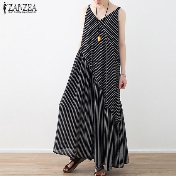women's jumpsuits & rompers 2021 zanzea women summer chiffon wide leg pants casual patchwork striped sleeveless flare beach loose overa, Black;white
women's jumpsuits & rompers 2021 zanzea women summer chiffon wide leg pants casual patchwork striped sleeveless flare beach loose overa, Black;white