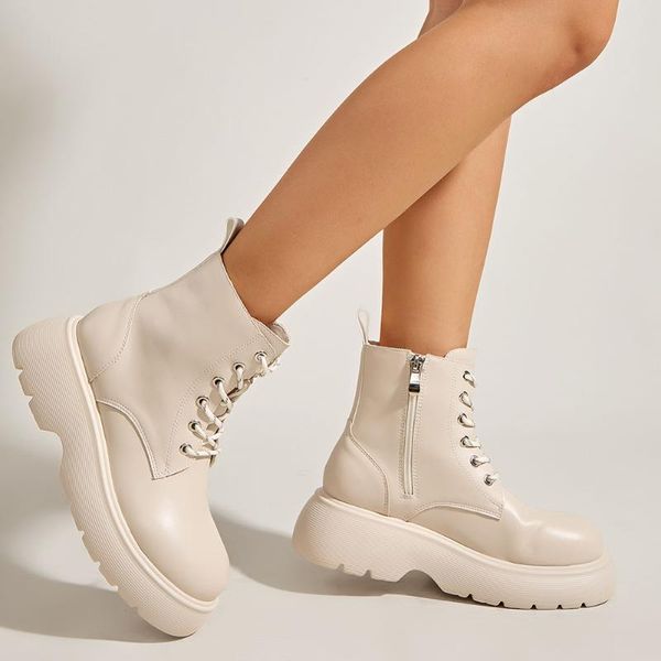 boots bonjomarisa fashion designer platform chunky heel motorcycle for women zipper casual solid ladies shoes, Black
boots bonjomarisa fashion designer platform chunky heel motorcycle for women zipper casual solid ladies shoes, Black