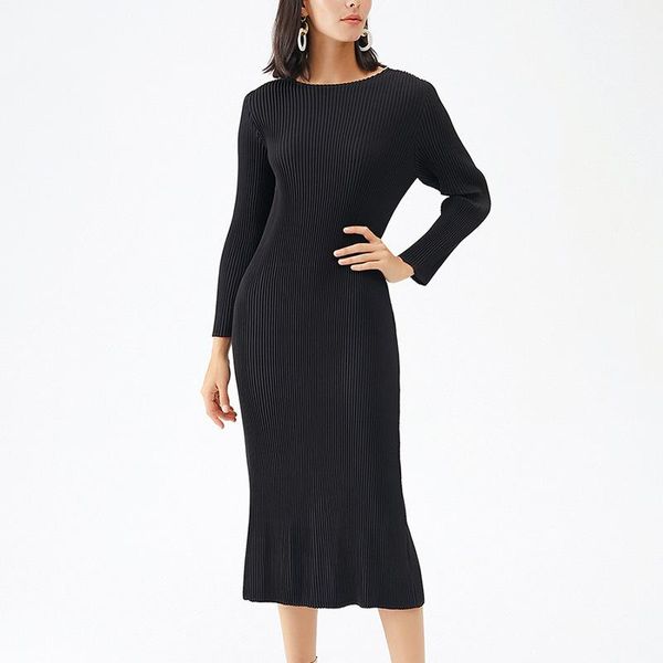 plus size dress for women 45-75kg 2021 autumn round neck long sleeved big stretch solid color slim a-line split high waist casual dresses, Black;gray
plus size dress for women 45-75kg 2021 autumn round neck long sleeved big stretch solid color slim a-line split high waist casual dresses, Black;gray