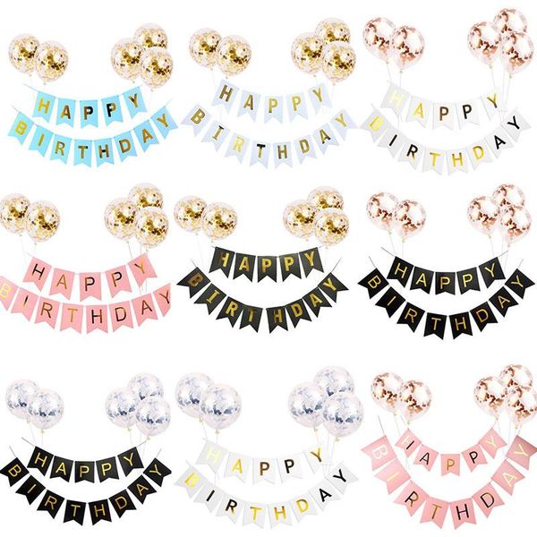 party decoration 5 balloons with happy birthday stamping letter flag banner fishtail hanging sequined latex balloon
party decoration 5 balloons with happy birthday stamping letter flag banner fishtail hanging sequined latex balloon
