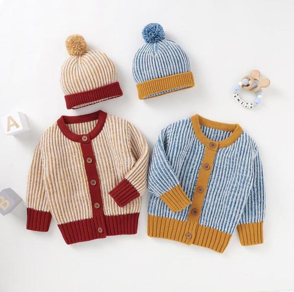 pullover winter autumn toddlers sweaters outfit baby boys girls mixed color long sleeve single-breasted knitted outwear plush ball cap, Blue
pullover winter autumn toddlers sweaters outfit baby boys girls mixed color long sleeve single-breasted knitted outwear plush ball cap, Blue