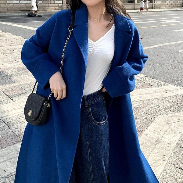 women's wool & blends dalian cashmere autumn and winter coat 2021 double-sided tweed long, Black
women's wool & blends dalian cashmere autumn and winter coat 2021 double-sided tweed long, Black