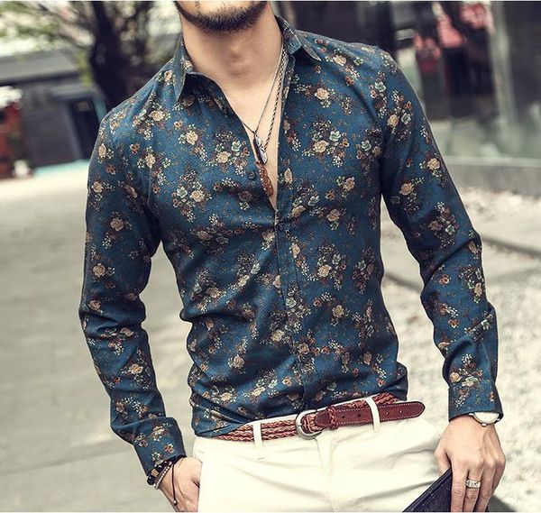 men's dress shirts fashion spring and autumn d printing long-sleeved slim casual lapel flower, White;black
men's dress shirts fashion spring and autumn d printing long-sleeved slim casual lapel flower, White;black
