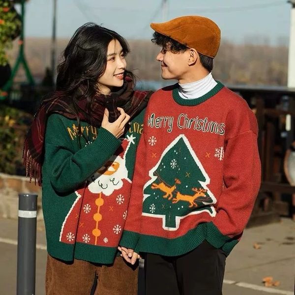 women's sweaters couple christmas women knitted loose coats girlfriends plus szie 6owz, White;black
women's sweaters couple christmas women knitted loose coats girlfriends plus szie 6owz, White;black