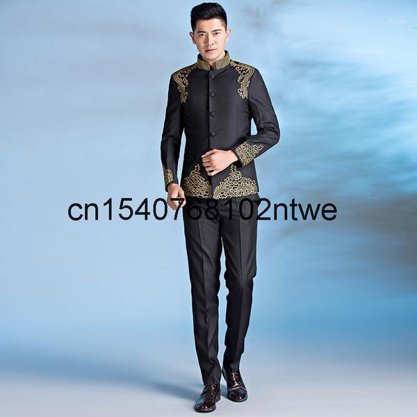 blue and white porcelain stand collar national zhongshan costume stage performance chorus men's suit host dress suits & blazers, White;black
blue and white porcelain stand collar national zhongshan costume stage performance chorus men's suit host dress suits & blazers, White;black