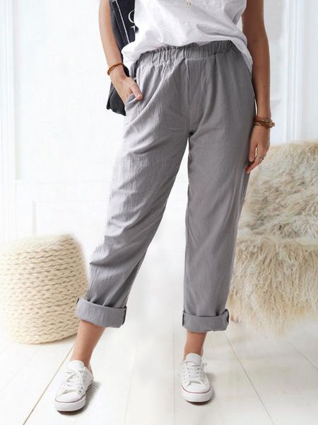 women's solid color leisure elastic harem pants women high waist straight for summer loose trousers men's, Black
women's solid color leisure elastic harem pants women high waist straight for summer loose trousers men's, Black