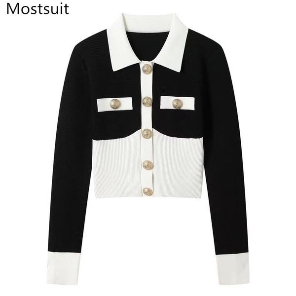 color-blocked knitted crop women full sleeve single-breasted buttons short caridgan sweater vintage elegant ladies jumpers 210514, White
color-blocked knitted crop women full sleeve single-breasted buttons short caridgan sweater vintage elegant ladies jumpers 210514, White