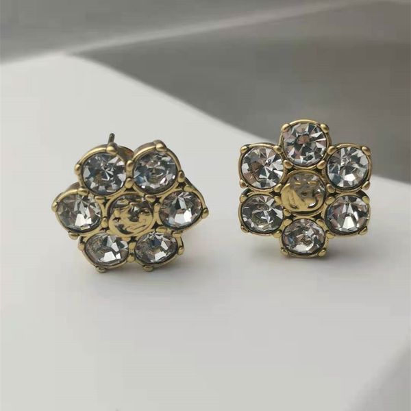 new flower high sense temperament old full diamond earrings double crystal earrings, Golden
new flower high sense temperament old full diamond earrings double crystal earrings, Golden