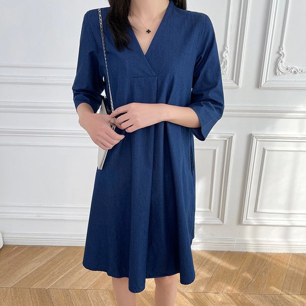 dress 2021 women blue denim dress ladies v-neck simple half sleeve loose casual female short dresses with pockets, Black;gray
dress 2021 women blue denim dress ladies v-neck simple half sleeve loose casual female short dresses with pockets, Black;gray