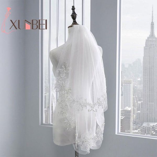 bridal veils 1.5 meters ivory white short wedding 2 layers beaded applique edged with comb accessories, Black
bridal veils 1.5 meters ivory white short wedding 2 layers beaded applique edged with comb accessories, Black