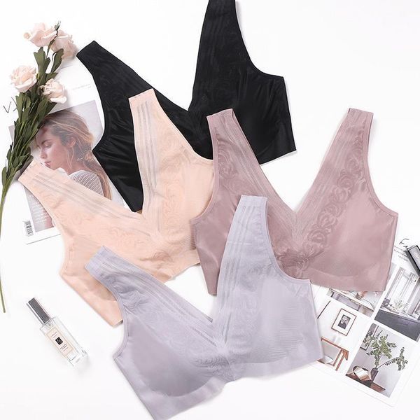 bras lace seamless sleep ice silk beautiful vest gathered bra breathable for women sujetadores para mujeres, Red;black
bras lace seamless sleep ice silk beautiful vest gathered bra breathable for women sujetadores para mujeres, Red;black