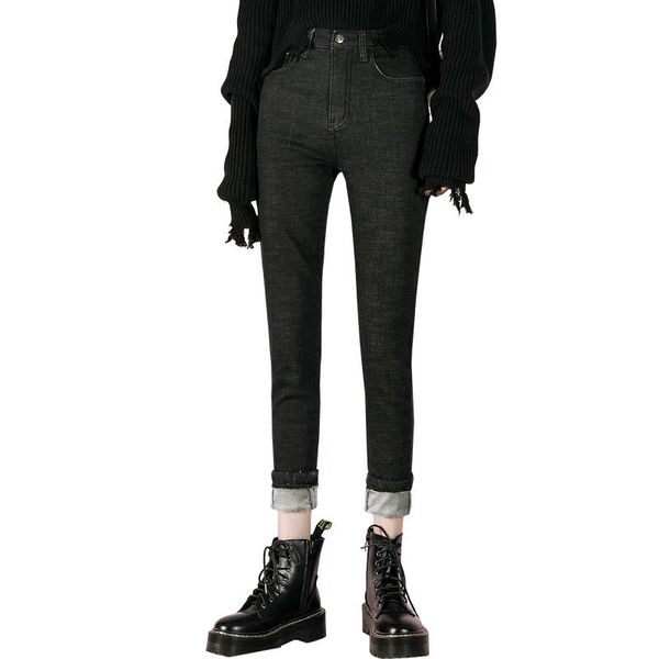 women's jeans elastic all-match korean version of the pencil pants women's high waist was thinner winter plus velvet thickening, Blue
women's jeans elastic all-match korean version of the pencil pants women's high waist was thinner winter plus velvet thickening, Blue