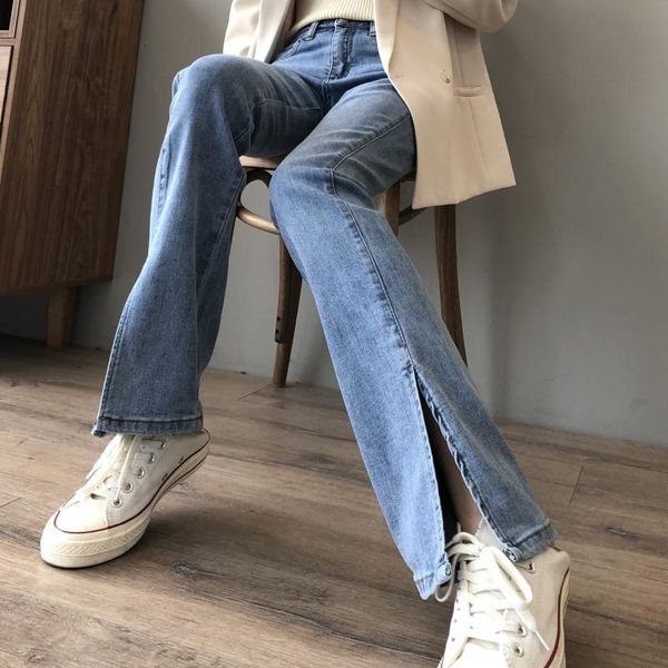 yeeloca straight flared split jeans women's spring korean high waist trousers blue black slim denim pants k0j5
yeeloca straight flared split jeans women's spring korean high waist trousers blue black slim denim pants k0j5