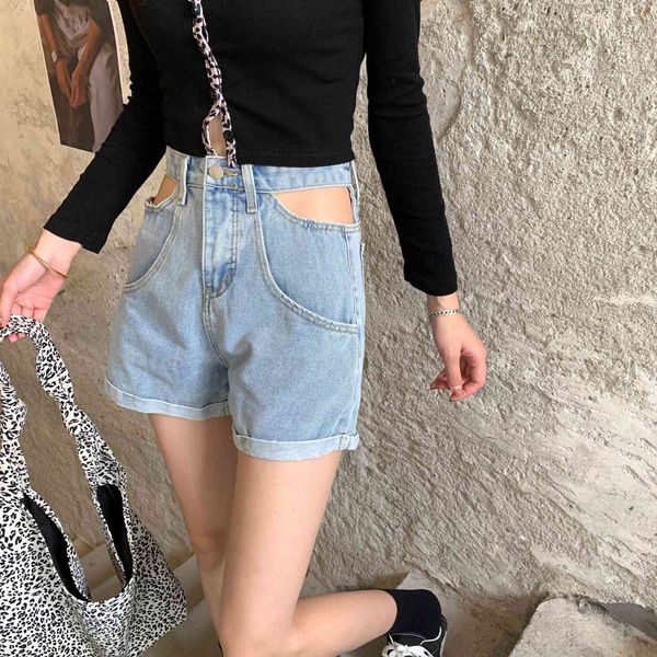 women's shorts summer new hong kong high waist thin curled denim korean style hollow out straight leg pants fashion, White;black
women's shorts summer new hong kong high waist thin curled denim korean style hollow out straight leg pants fashion, White;black
