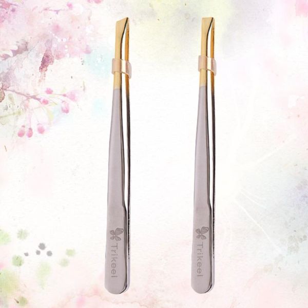 eyebrow tools & stencils 2pcs electroplated stainless steel tweezers clamps creative makeup (flat mouth + oblique mouth, 1pc/eac
eyebrow tools & stencils 2pcs electroplated stainless steel tweezers clamps creative makeup (flat mouth + oblique mouth, 1pc/eac
