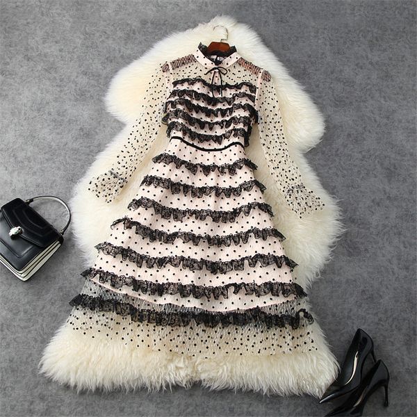 two piece dress europe fashion runway designers polka dot plied mesh dressed in women's long-sleeve party clothes celebrity s7kz, White
two piece dress europe fashion runway designers polka dot plied mesh dressed in women's long-sleeve party clothes celebrity s7kz, White
