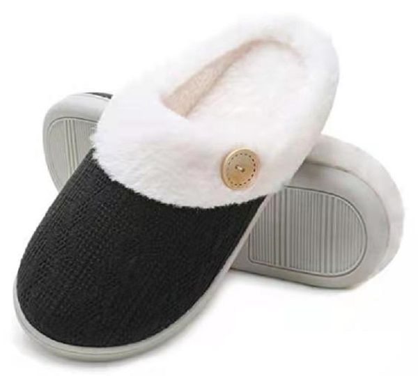 2021 exquisite european slippers size memory with wool shoes, Black 
2021 exquisite european slippers size memory with wool shoes, Black