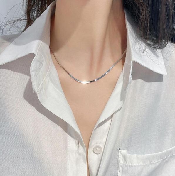 chains 925 sterling silver 2mm flat snake chain necklace for woman girl delicate shining clavicle party jewelry wholesale s-n632
chains 925 sterling silver 2mm flat snake chain necklace for woman girl delicate shining clavicle party jewelry wholesale s-n632